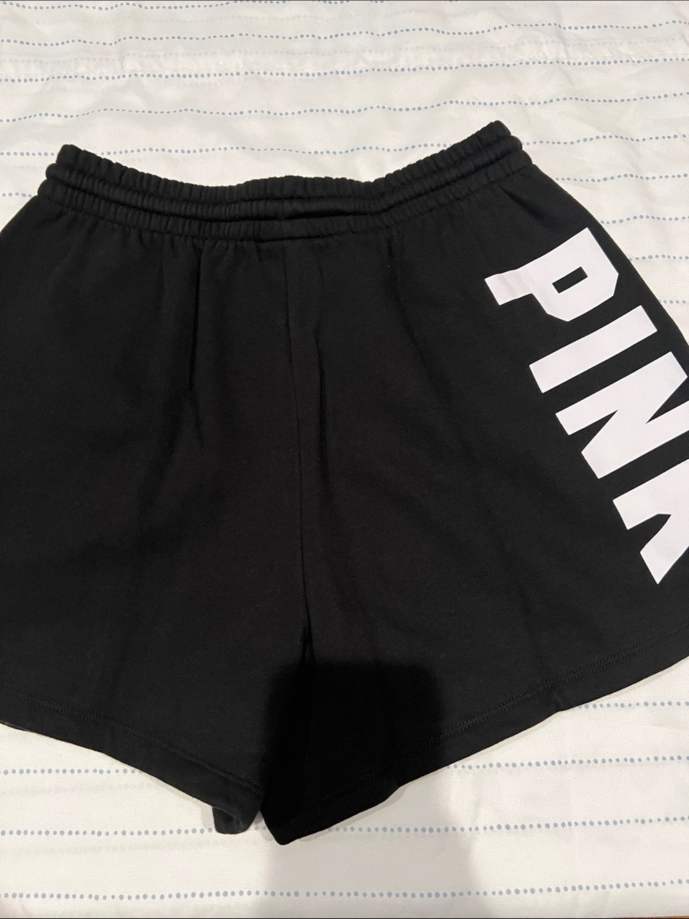 PINK Victoria's Secret Black Athletic Logo Shorts